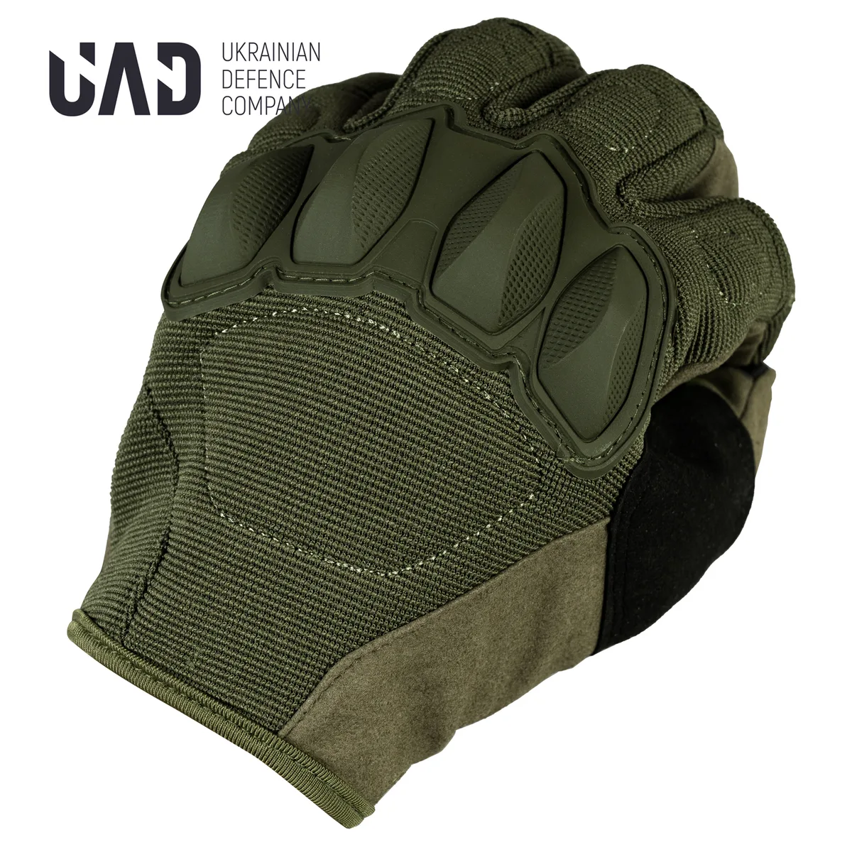 Рукавички тактичні UAD повнопалі L олива з захистом сенсорні