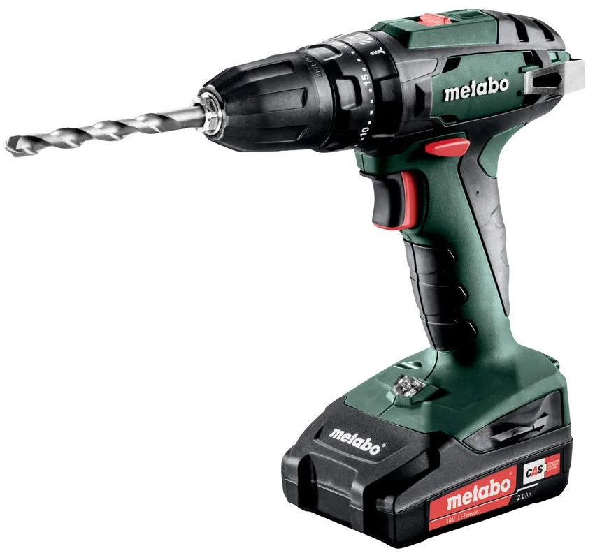 Акумуляторний дриль-шуруповерт Metabo SB 18 18В 2А·год ударний легкий з реверсом для будівництва та ремонту