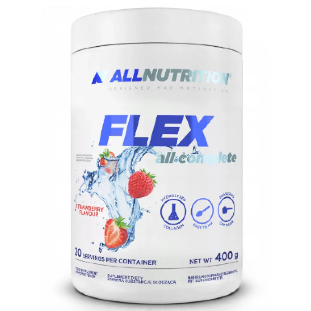 Flex Allnutrition гідролізований колаген 400 г лимон для суглобів, хрящів, зв'язок.