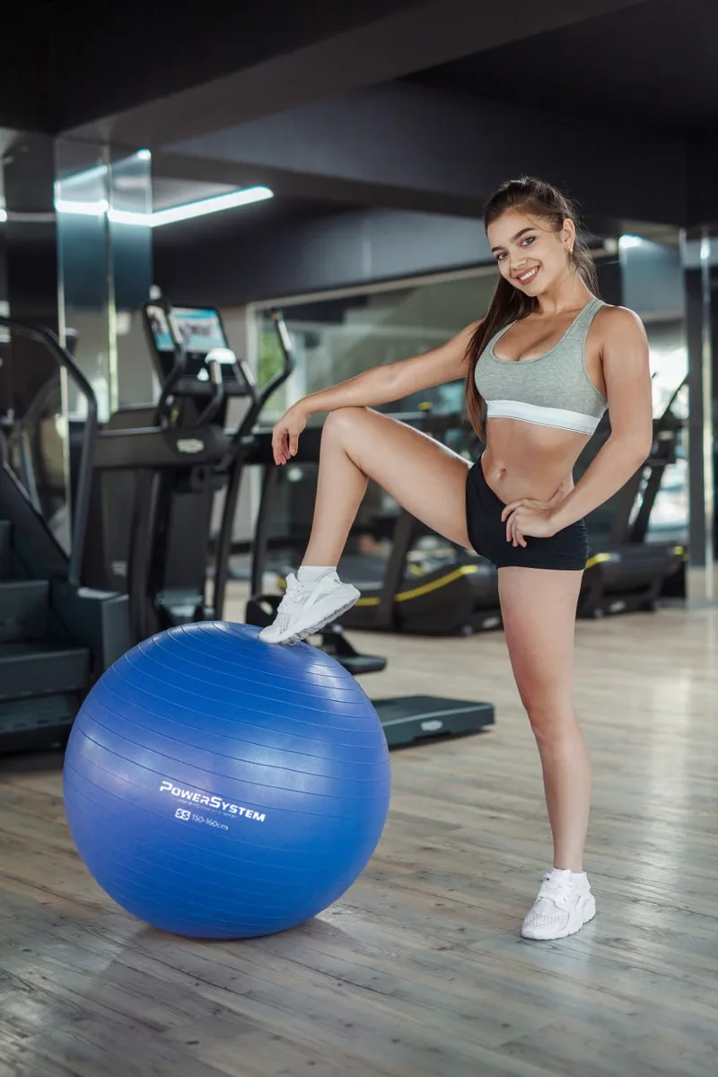 М'яч для фітнесу Active Point PVC 55 см Синій