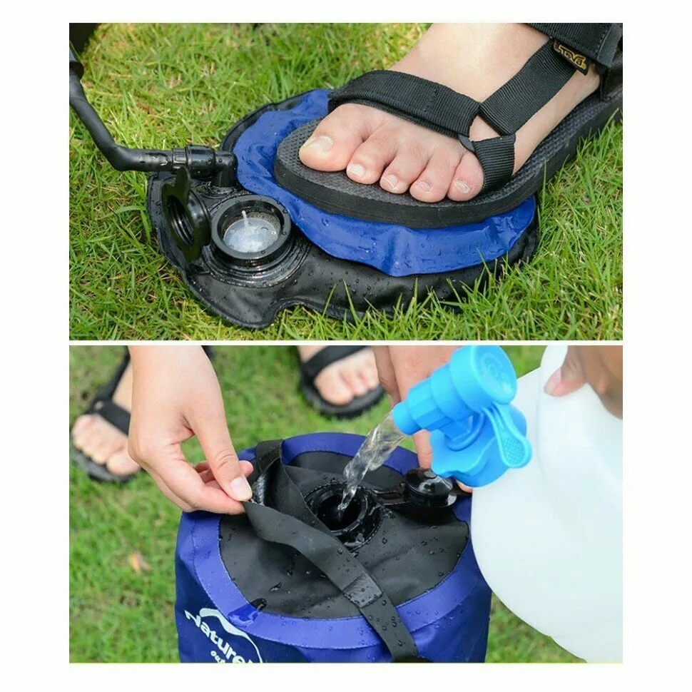 Душ кемпінговий Naturehike ПВХ 46х20 см Блакитний 11 л