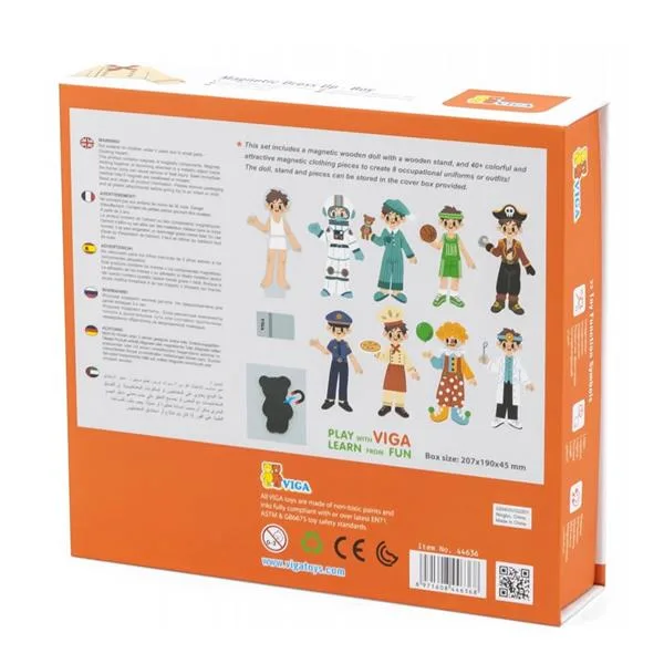 Магнітна гра Viga Toys дерев'яна 21х19х6 см для дітей від 3 років