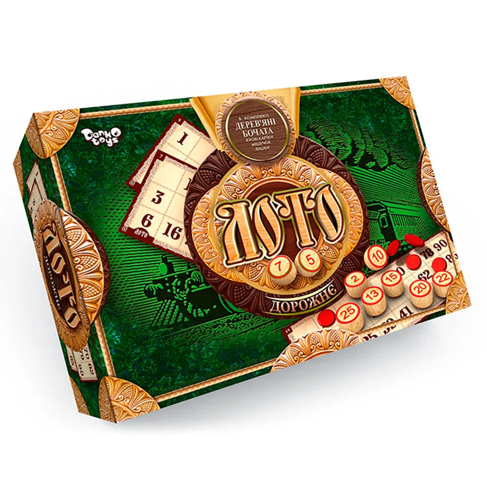 Настільна гра Лото дорожнє Danko Toys картон 19х8х27 см