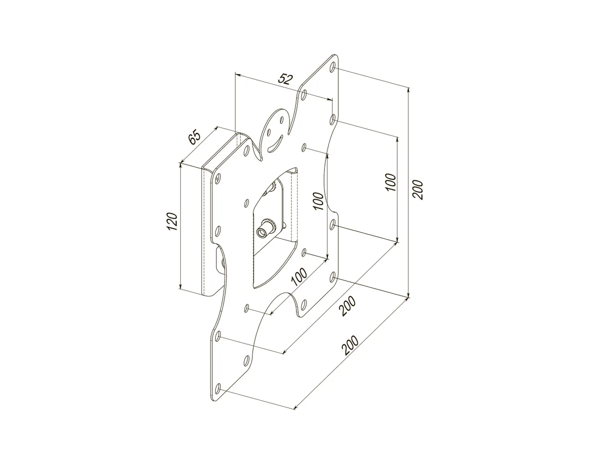 Кріплення ТВ з кутом нахилу KSL WMB-4021N 19-43"