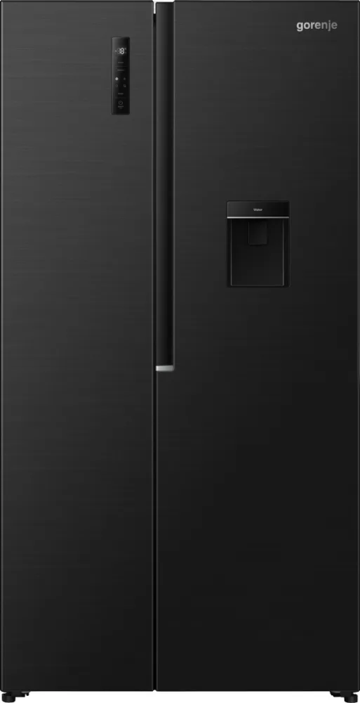 Холодильник Gorenje 541л чорний з диспенсером води генератором льоду NoFrost+