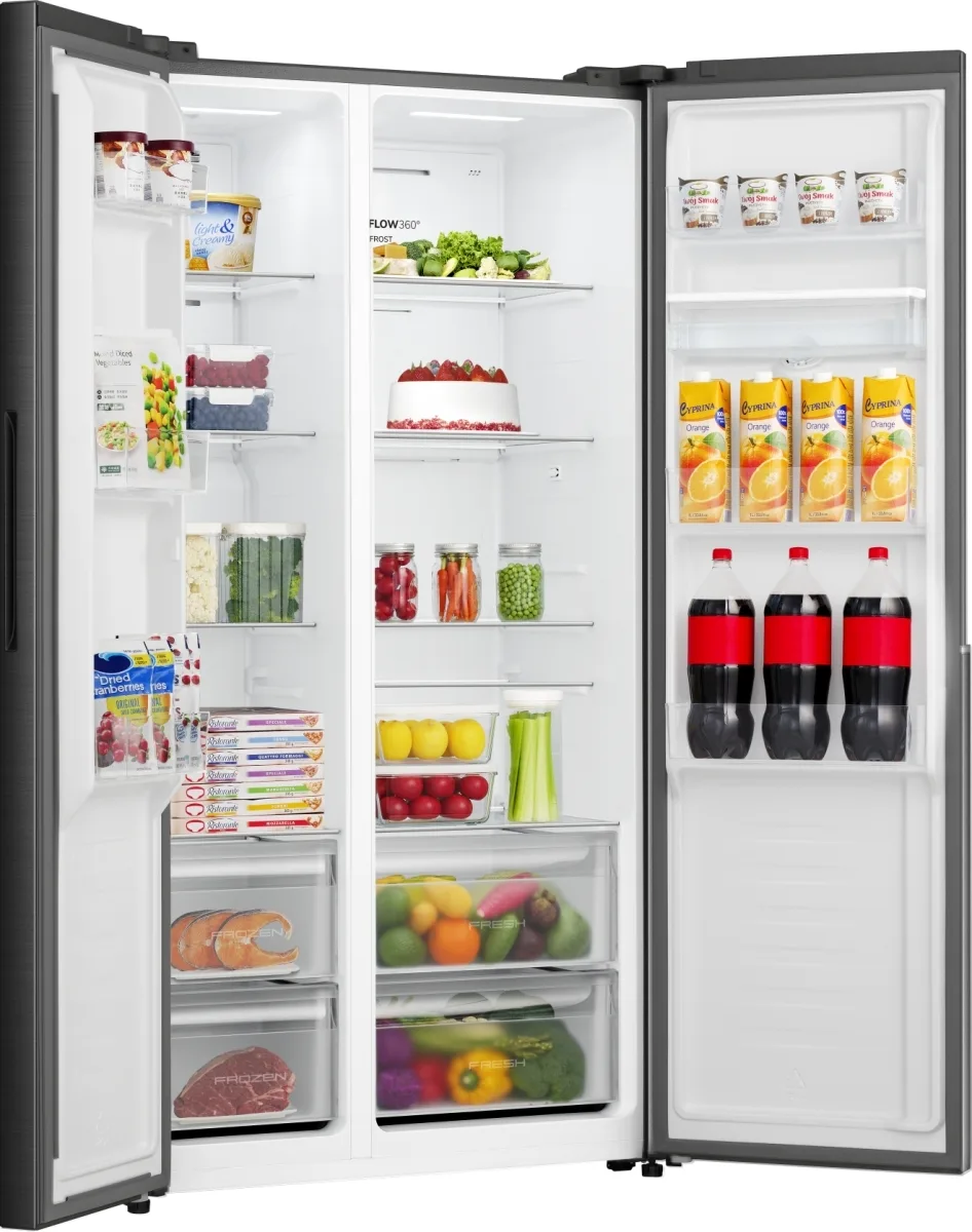 Холодильник Gorenje 541л черный с диспенсером воды генератором льда NoFrost+