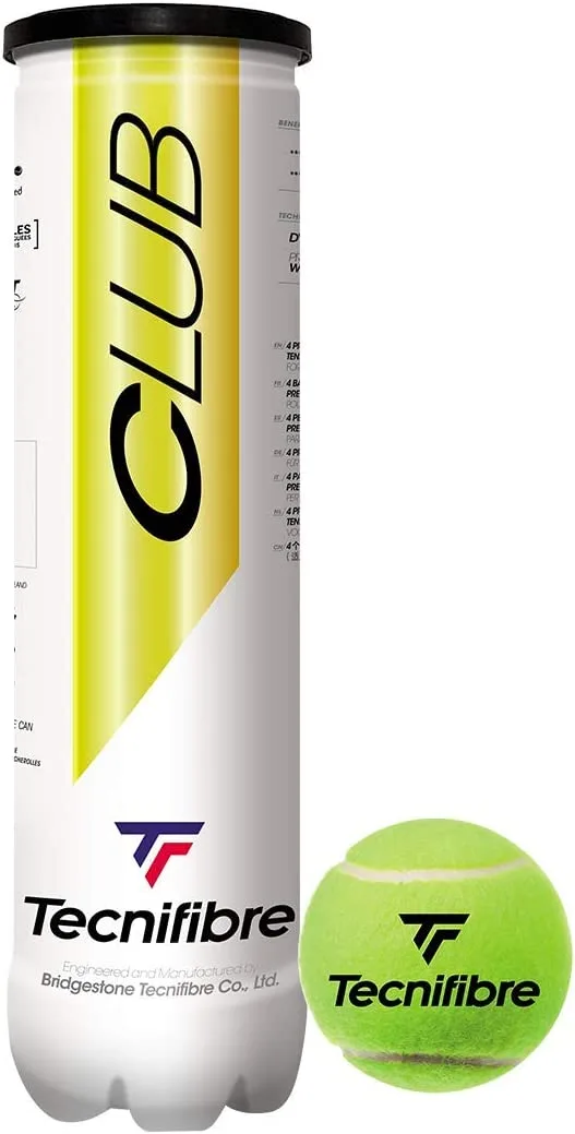М'ячі для тенісу Tecnifibre Гума Фетр 4 шт Жовті