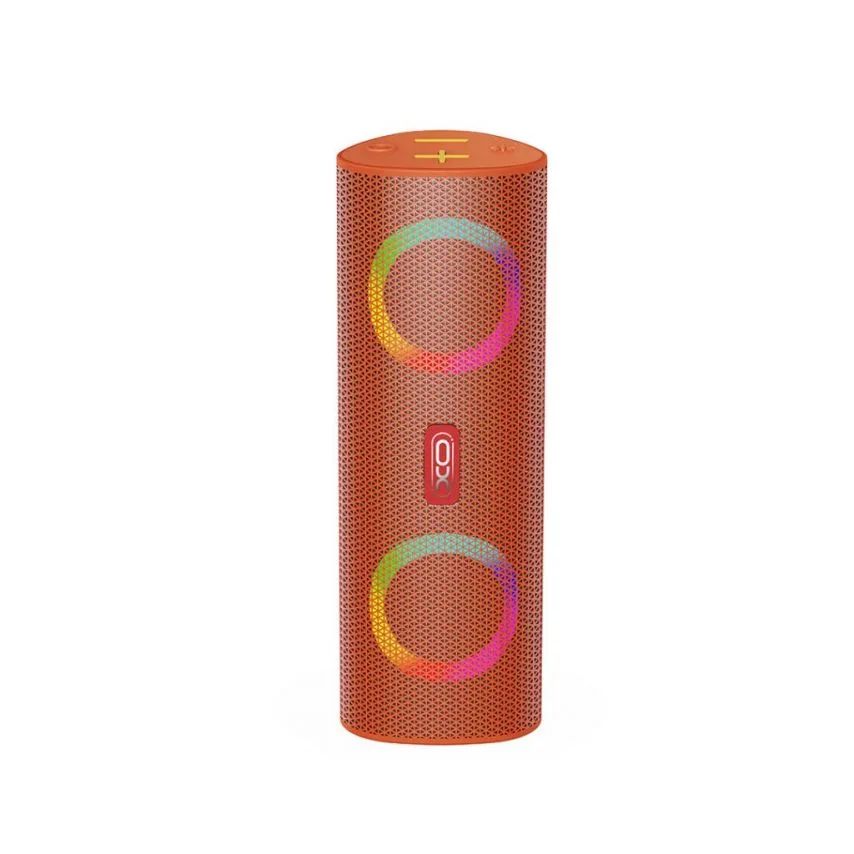 Портативна колонка XO 220х78х75 мм помаранчева RGB 10W Bluetooth 5.2