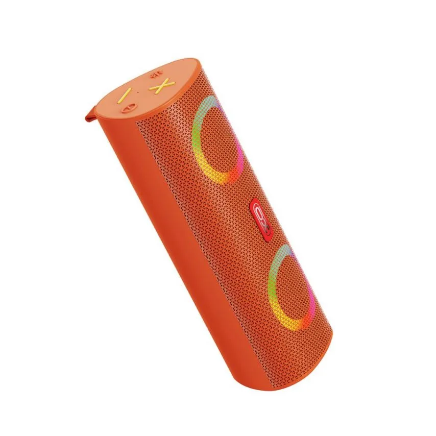 Портативна колонка XO 220х78х75 мм помаранчева RGB 10W Bluetooth 5.2