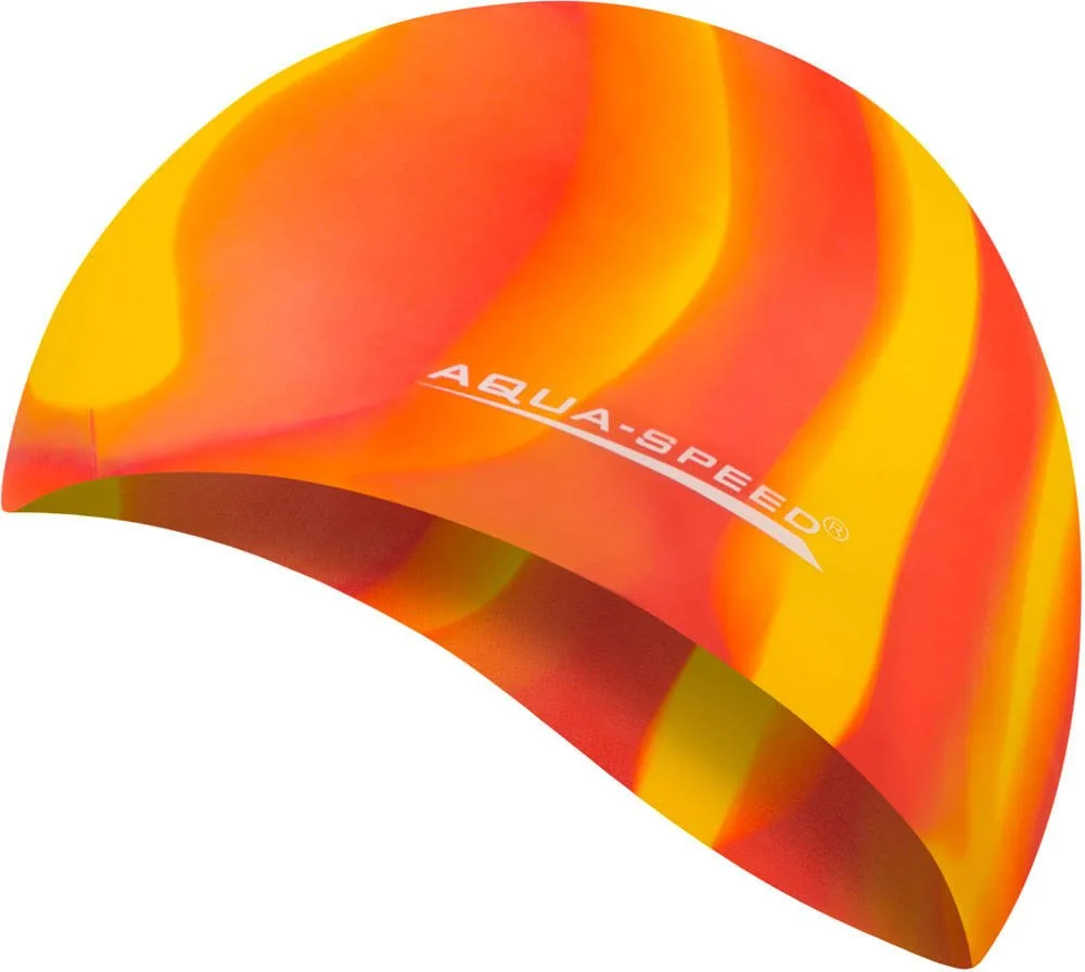 Шапка для плавання Aqua Speed силікон OSFM мультиколор