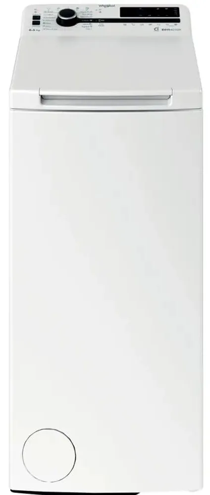 Стиральная машина Whirlpool с вертикальной загрузкой, 6,5 кг, 1200 об/мин, класс энергоэффективности С, ширина 60 см, с дисплеем и инвертором, белая