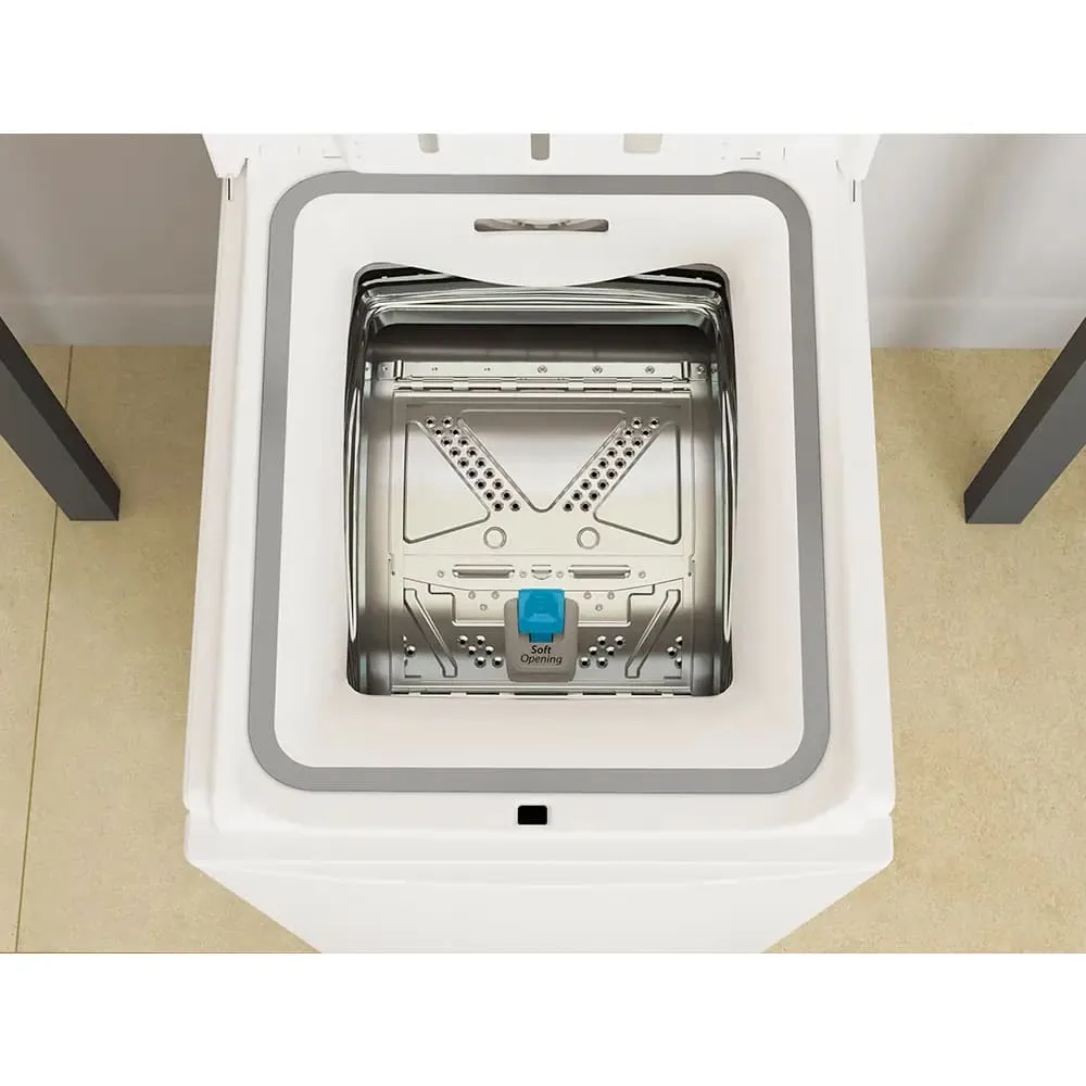 Стиральная машина Whirlpool с вертикальной загрузкой, 6,5 кг, 1200 об/мин, класс энергоэффективности С, ширина 60 см, с дисплеем и инвертором, белая