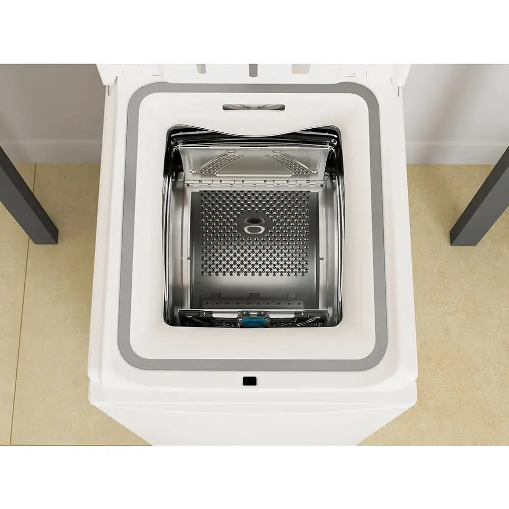Стиральная машина Whirlpool с вертикальной загрузкой, 6,5 кг, 1200 об/мин, класс энергоэффективности С, ширина 60 см, с дисплеем и инвертором, белая