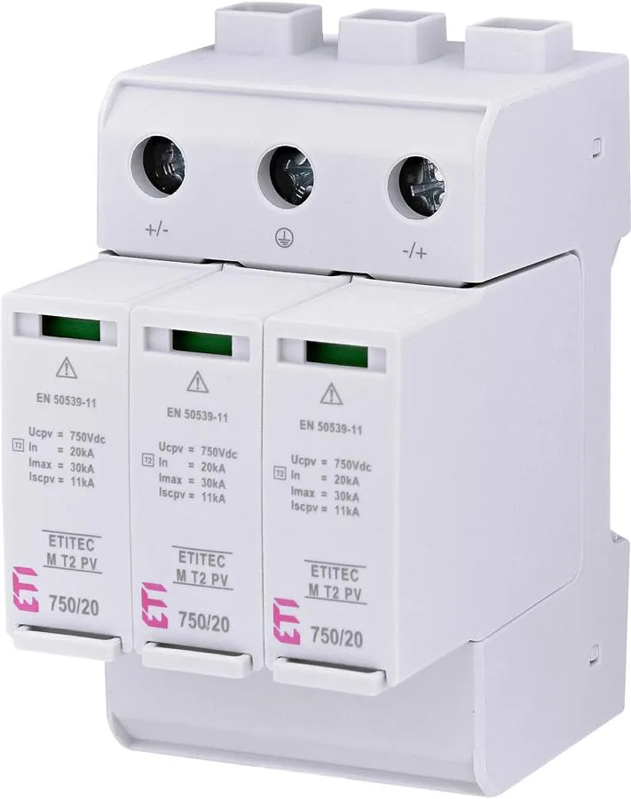 Обмежувач перенапруги ETI, ETITEC M T2 PV 1500/20 Y (для PV систем)