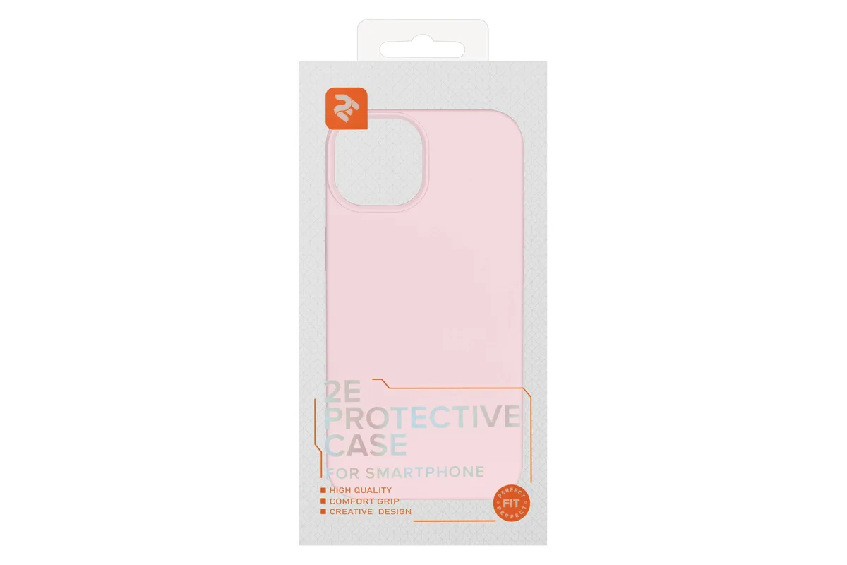 Чохол 2Е Basic для iPhone 14, Liquid Silicone, рожевий