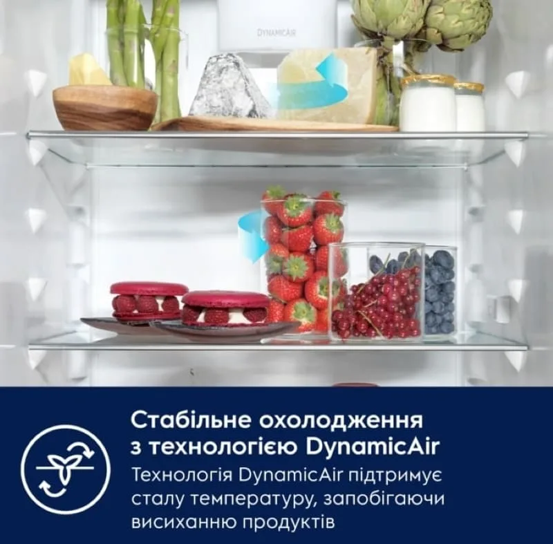 Вбудований холодильник Electrolux з нижнім морозильником, 188.4x55x55 см, об'єм холодильної камери - 213 л, морозильної - 60 л, 2