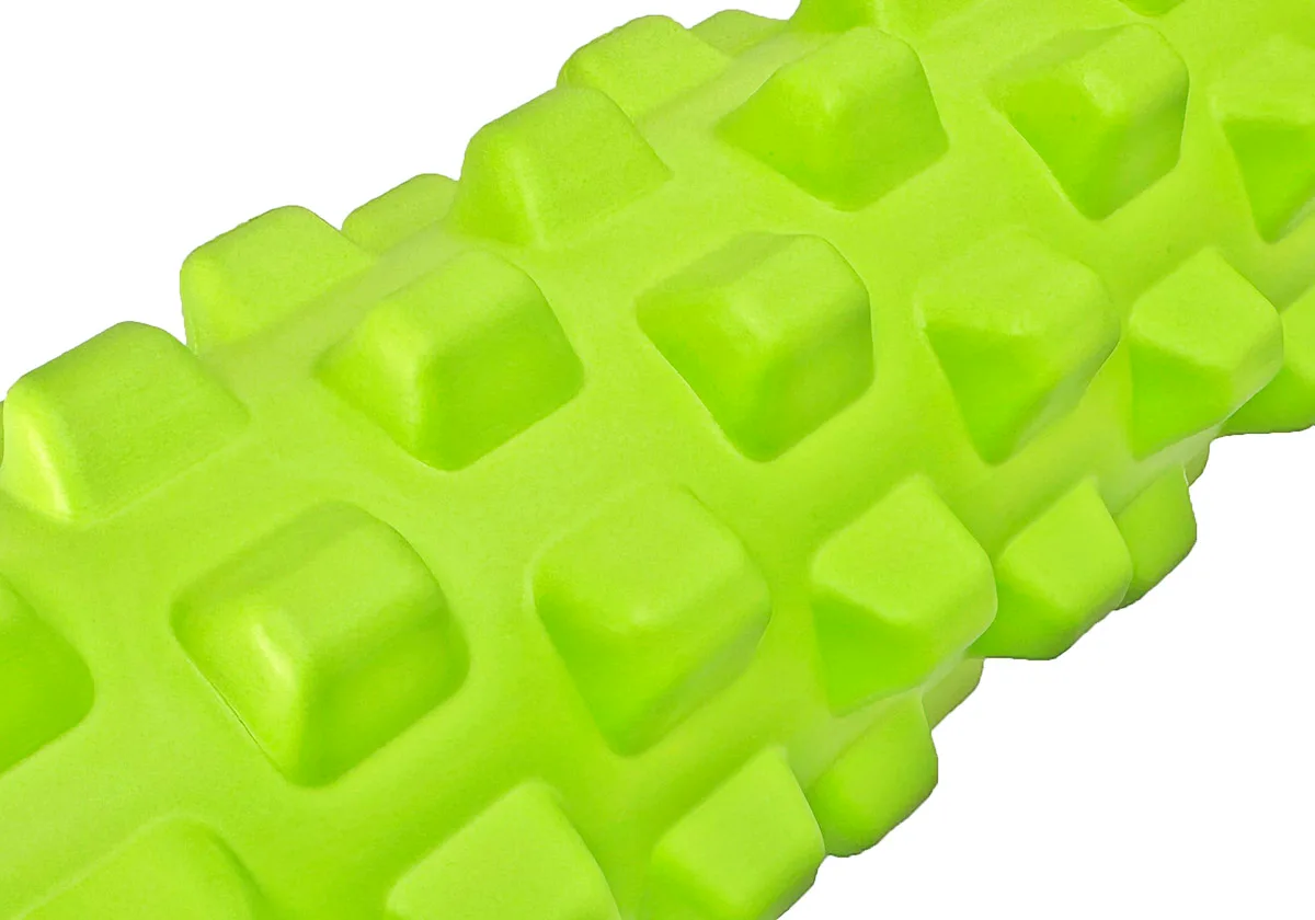 Масажний ролик EasyFit EVA 33 см Салатовий 3D поверхня