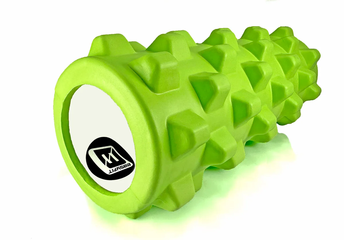 Масажний ролик EasyFit EVA 33 см Салатовий 3D поверхня