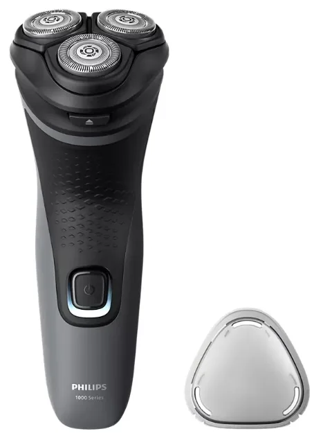 Електробритва Philips роторна для чоловіків сухе вологе гоління темно-сіра