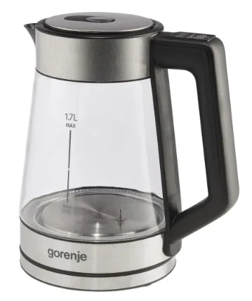 Электрочайник Gorenje Стекло 1,7 л Серебристый 2200 Вт
