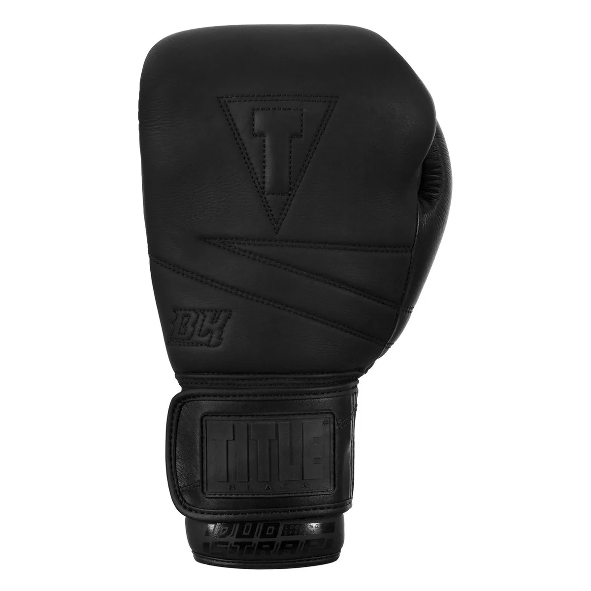 Боксерские перчатки TITLE натуральная кожа 16 oz черные