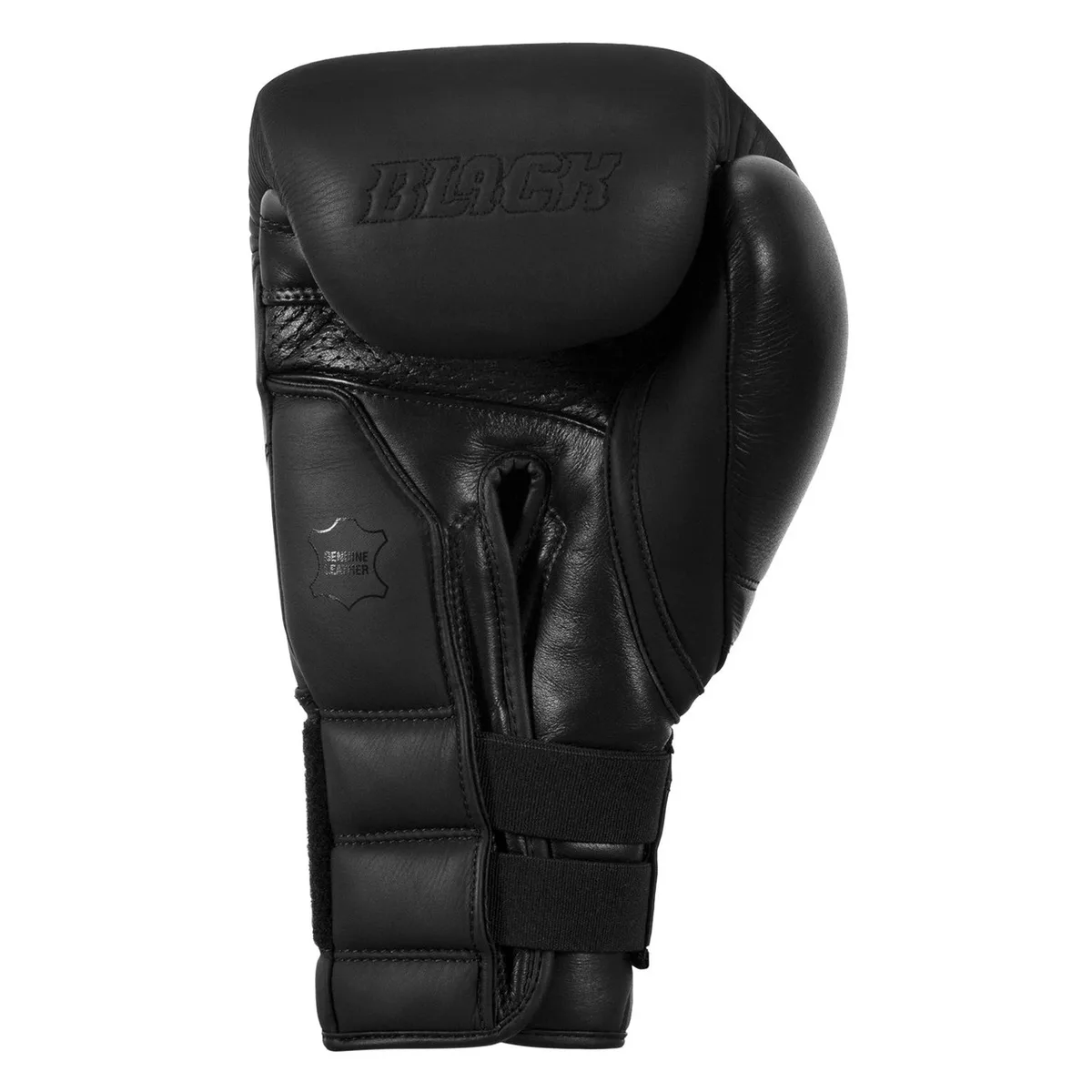 Боксерские перчатки TITLE натуральная кожа 16 oz черные