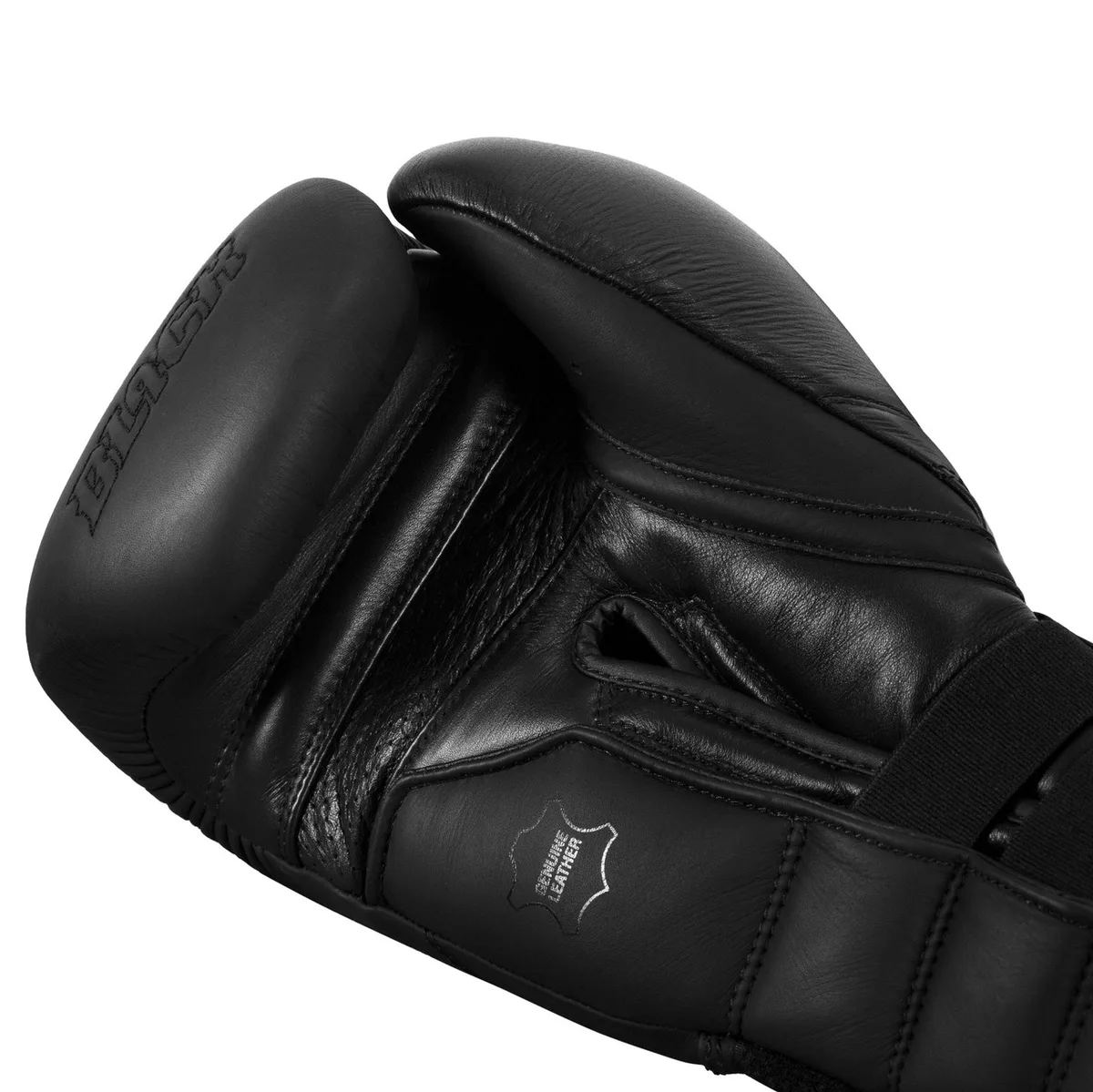 Боксерские перчатки TITLE натуральная кожа 16 oz черные