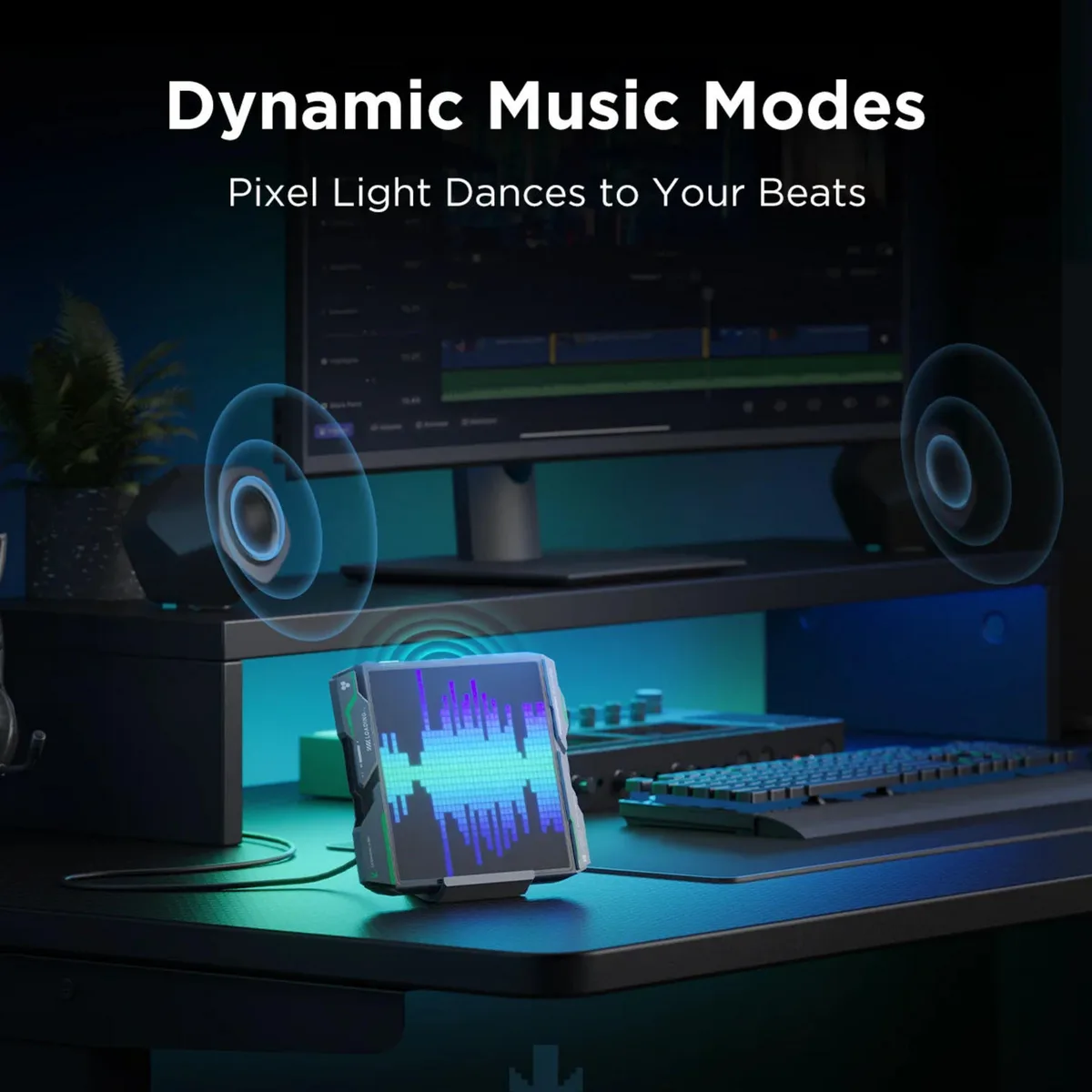 Пиксельный экран Govee H8630 LED Gaming Pixel Light 32x32 Пикселя, RGBIC, WI-FI/Bluetooth, серый.