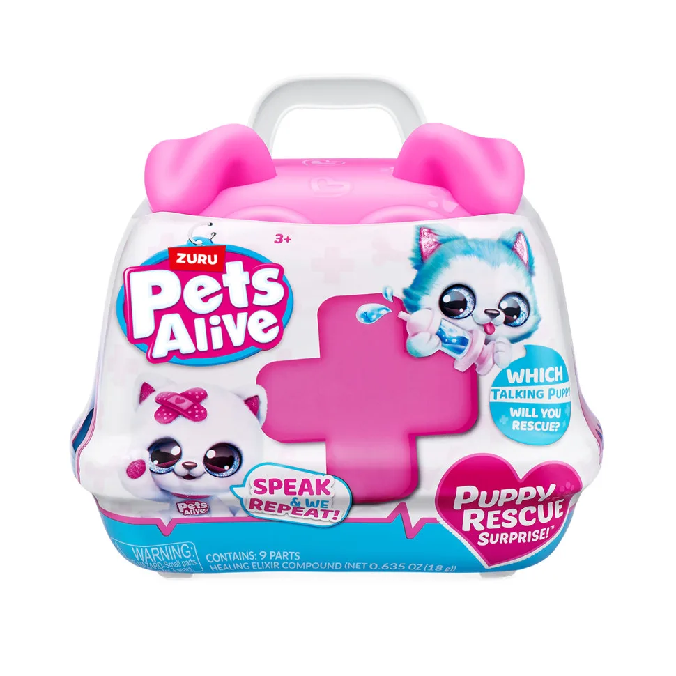Інтерактивне цуценя Pets Alive з плюшу 30 см біле
