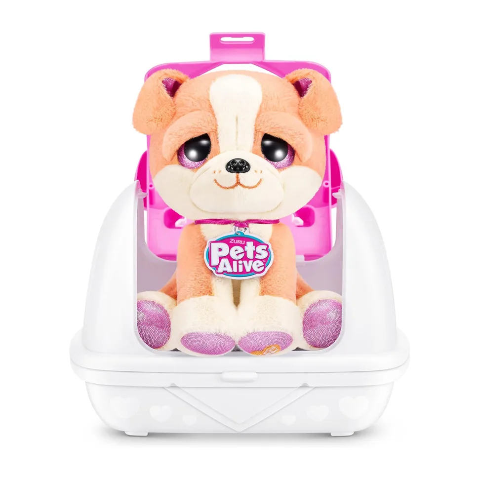 Інтерактивне цуценя Pets Alive з плюшу 30 см біле