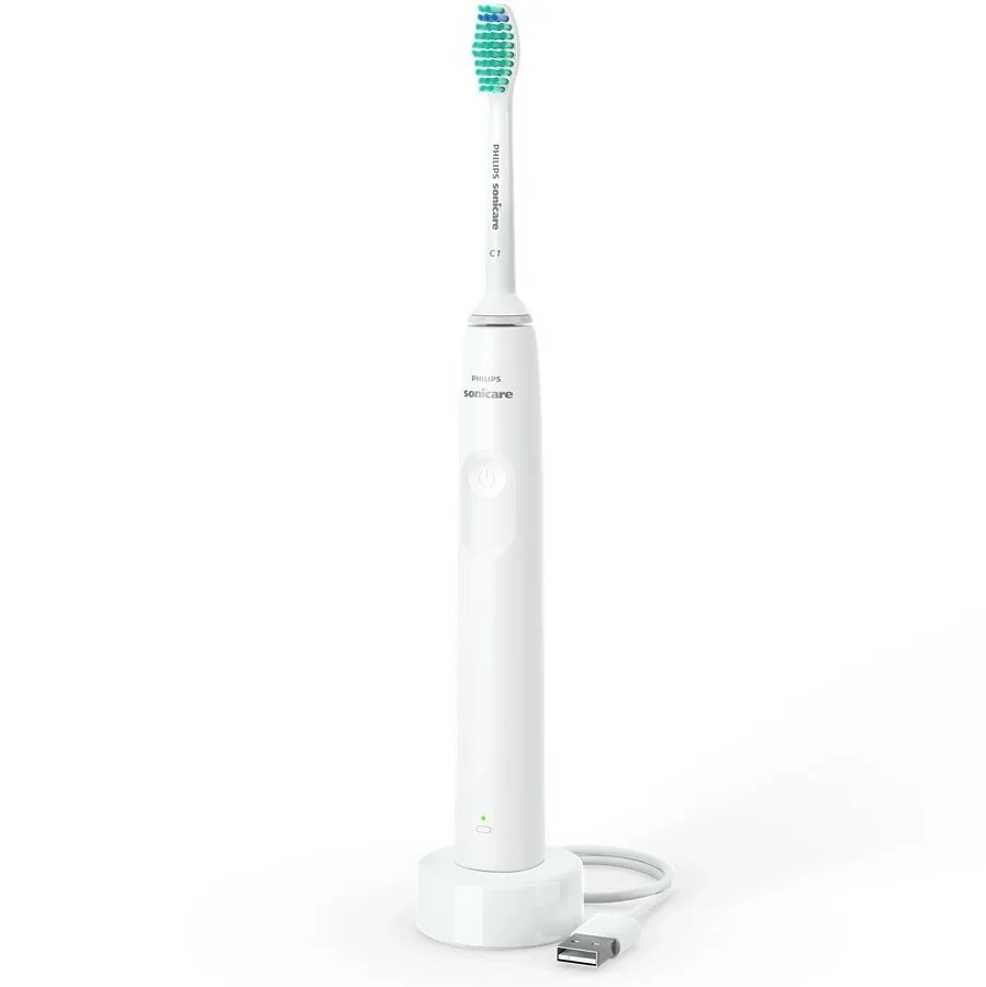 Электрическая зубная щетка Philips Sonicare 2100 Series, 31 тысяча колебаний в минуту, 1 насадка, белая