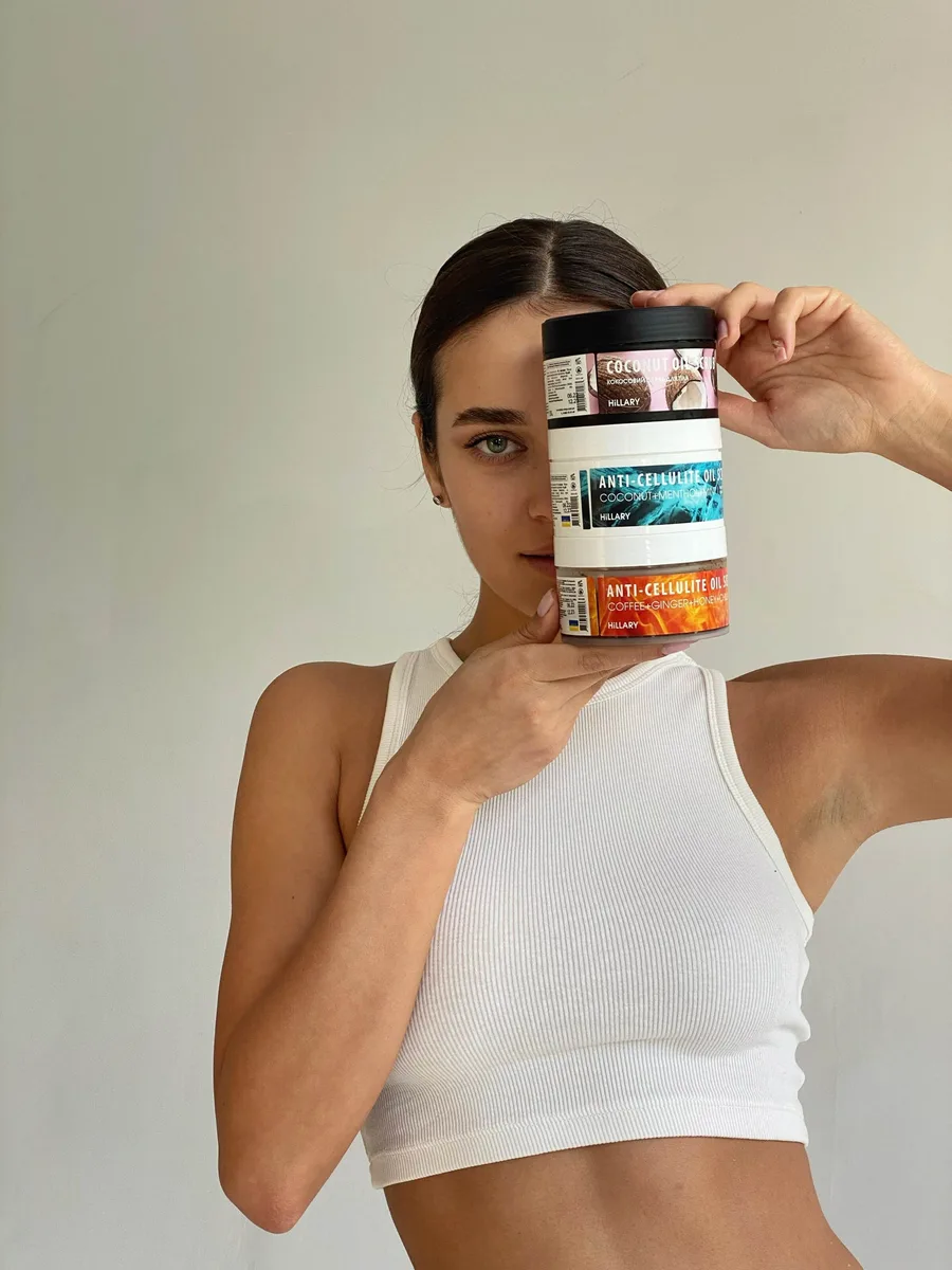 Антицелюлітний розігріваючий скраб для тіла Hillary Anti-cellulite Oil Scrub, 200 г