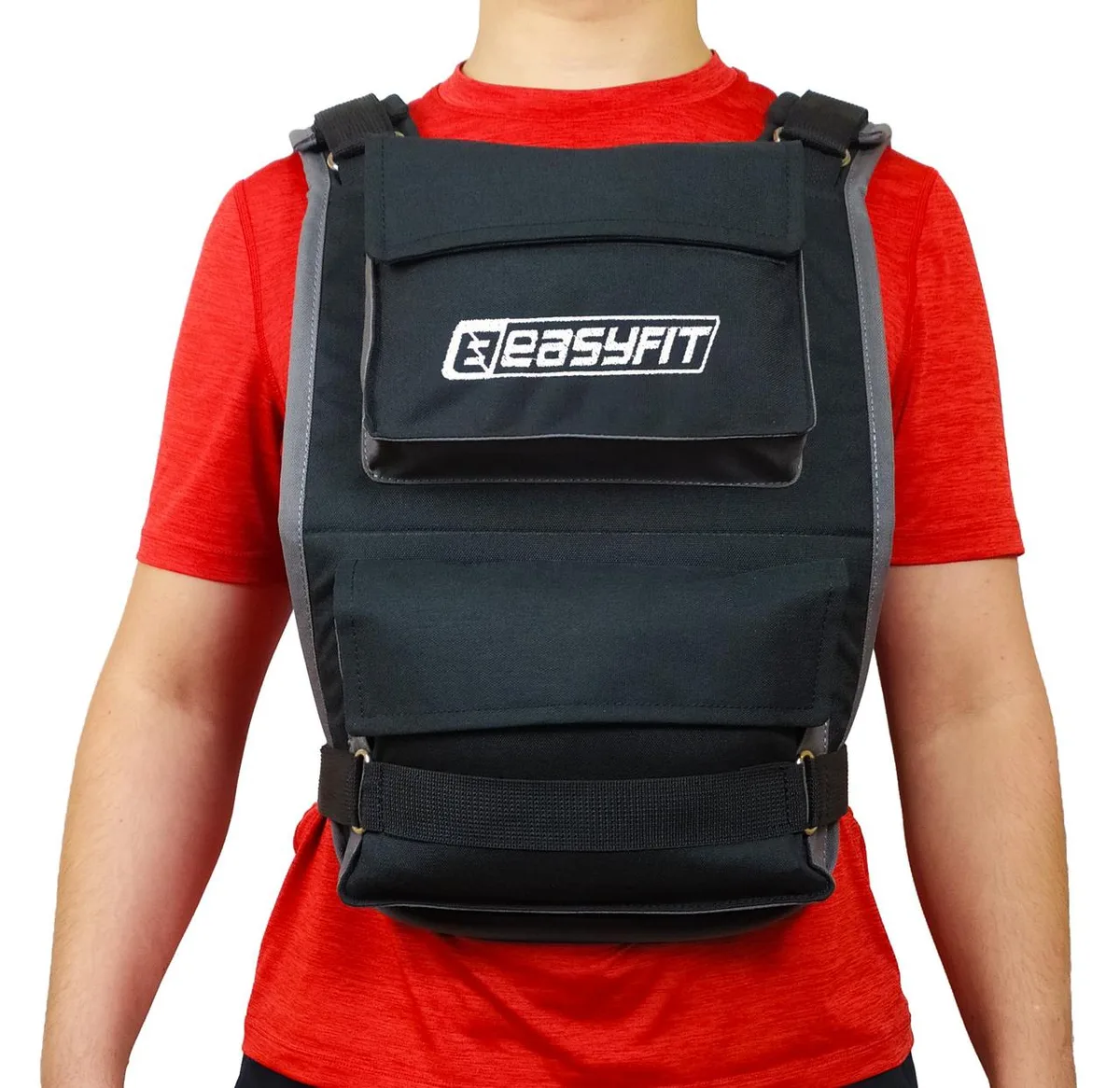 Жилет обтяжувач EasyFit Кордура до 20 кг наборний чорний