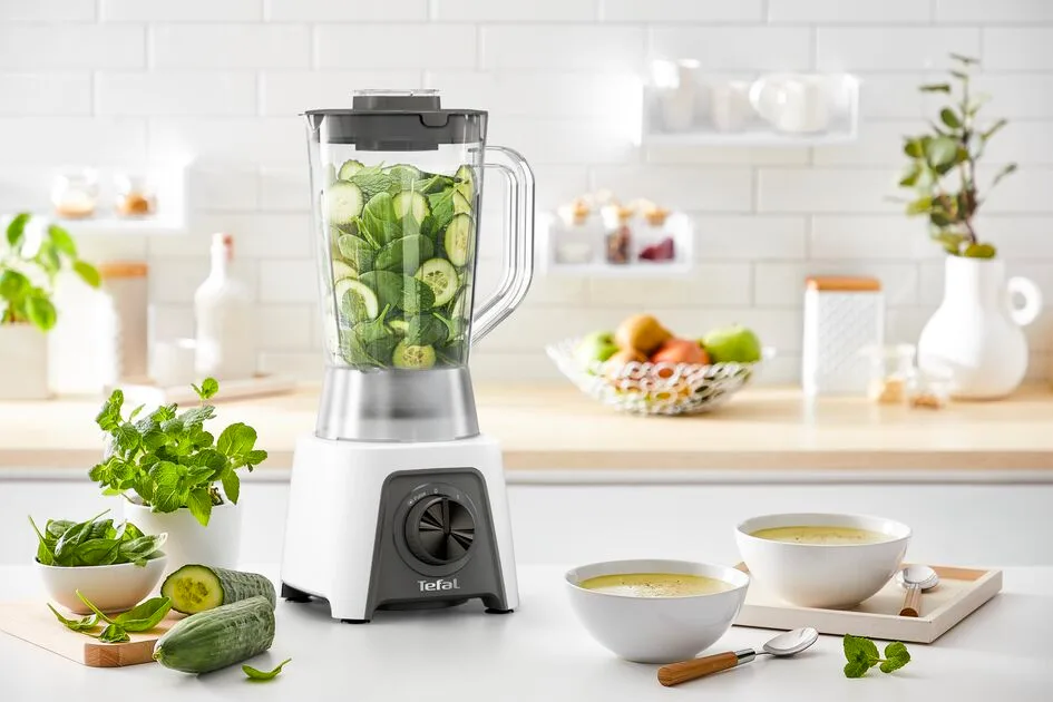 Блендер Tefal стаціонарний Blendeo Plus, 450 Вт, чаша 1500 мл, білий.