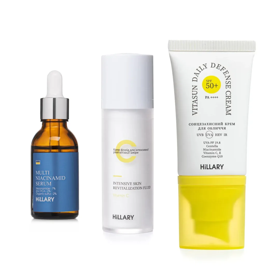 Комплекс для відновлення тону та захист від пігментації Hillary Tone Repair & Pigment Defense Set