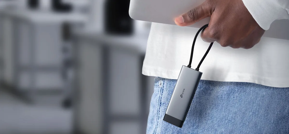 Хаб USB TP-Link 4 порти USB 3.0 HDMI RJ-45 чорний