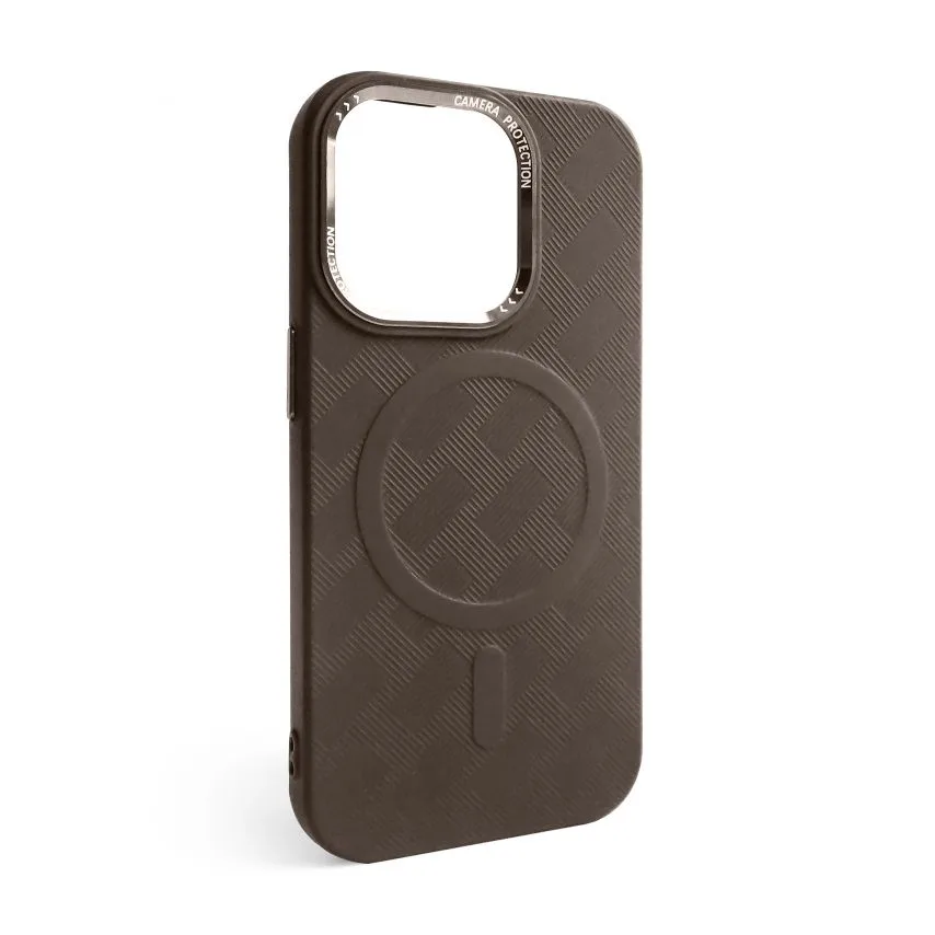 Чохол MagSafe Textured для iPhone 15 Pro Max силікон коричневий