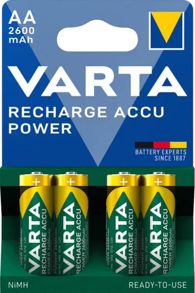 Акумулятор AA Varta 2600mAh Ni-MH 1,2 В 4 шт блістер