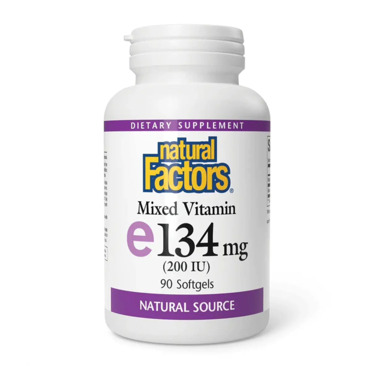 Вітамін E Natural Factors 134 мг 90 капсул Жидкі м'які гелеві капсули