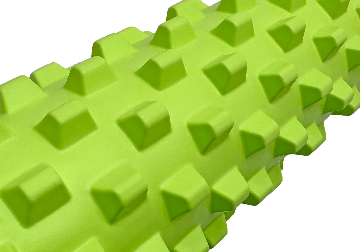 Масажний ролик EasyFit EVA 45 см Салатовий 3D поверхня