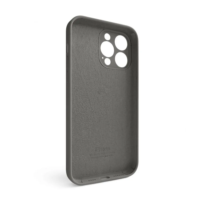 Чохол силіконовий для Apple iPhone 14 Pro Max  сірий закрита камера