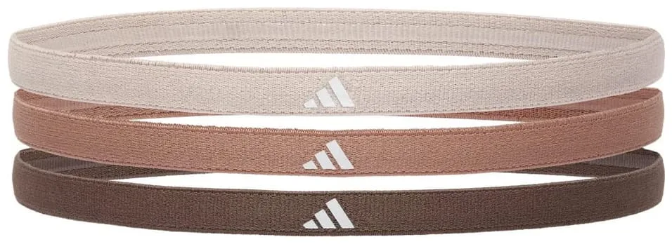 Повязки на голову Adidas полиэстер латекс эластомер One Size коричневый бежевый темно-коричневый