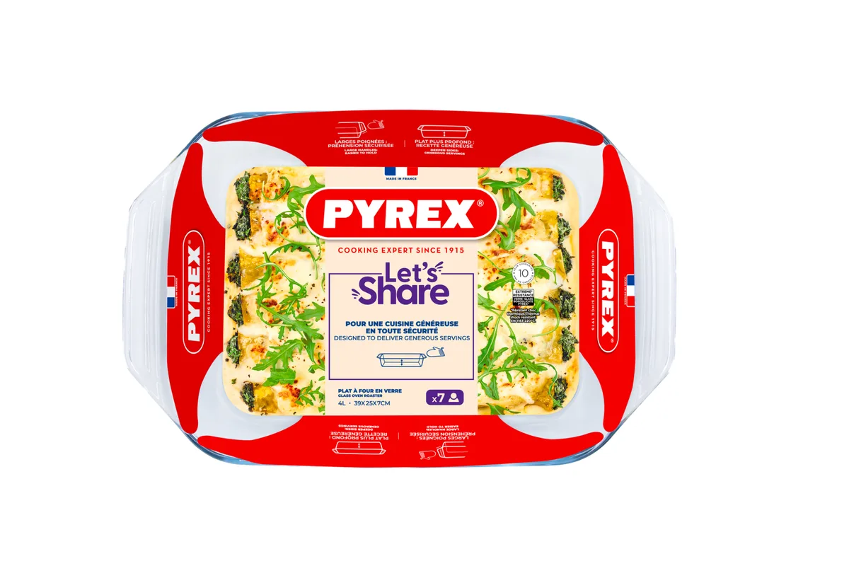 Форма для запікання Pyrex боросилікатне скло 39х25х7 см 4 л