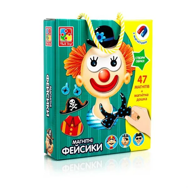 Магнітна гра Vladi Toys Фейсики 18х5х23 см пластикова