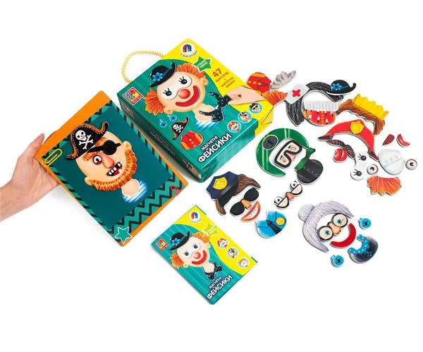 Магнітна гра Vladi Toys Фейсики 18х5х23 см пластикова