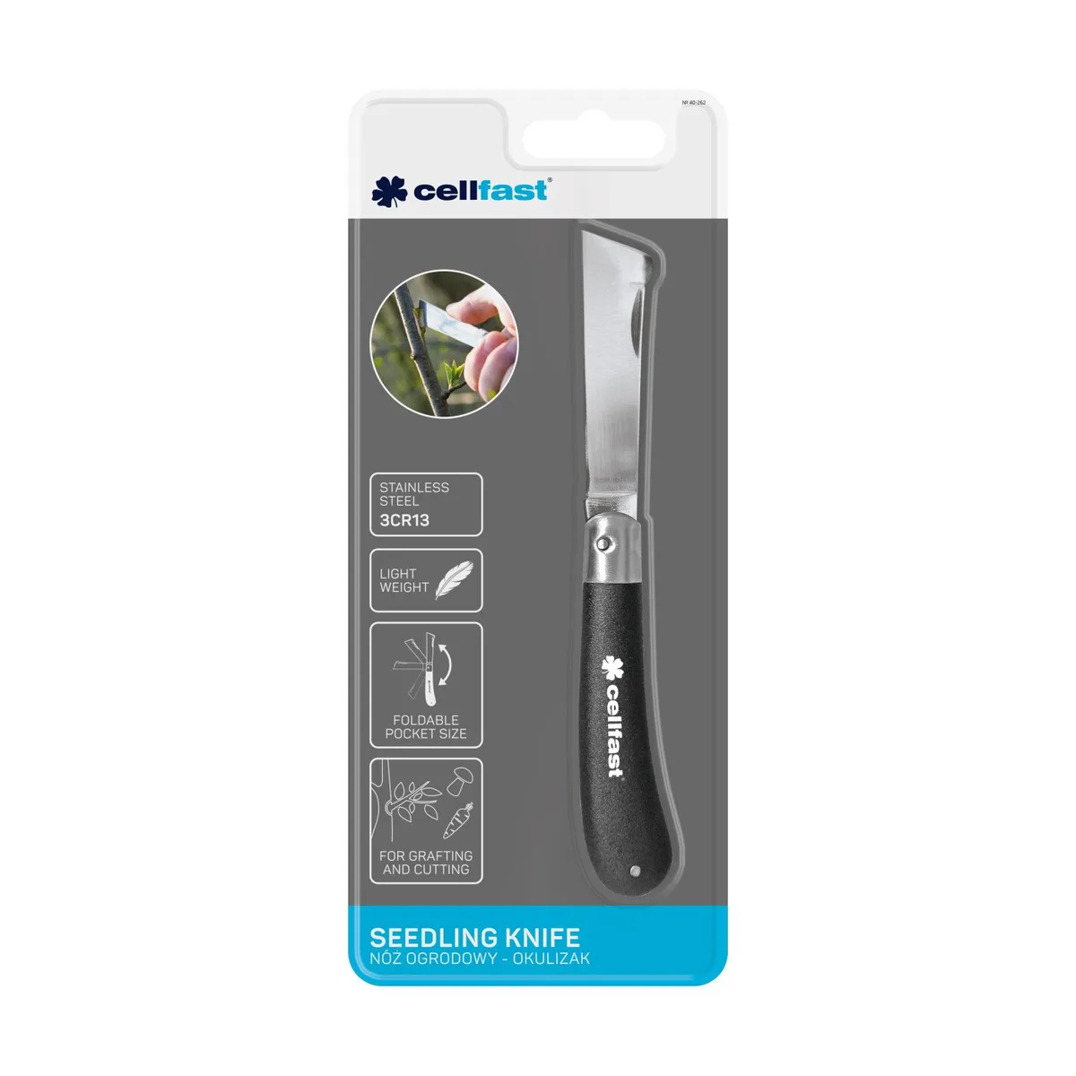 Садовый нож для окулировки Cellfast, 22 см, 0,09 кг