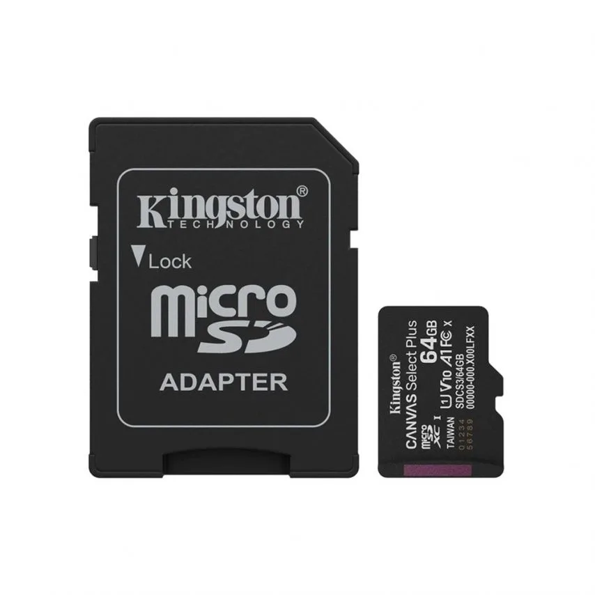 Карта пам'яті Kingston MicroSDXC 64Гб Class 10 UHS-I з адаптером