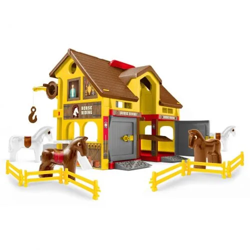 Ігровий будиночок Play House Ранчо Wader зі стайнею для дітей від 4 років ферма з кіньми та наклейками