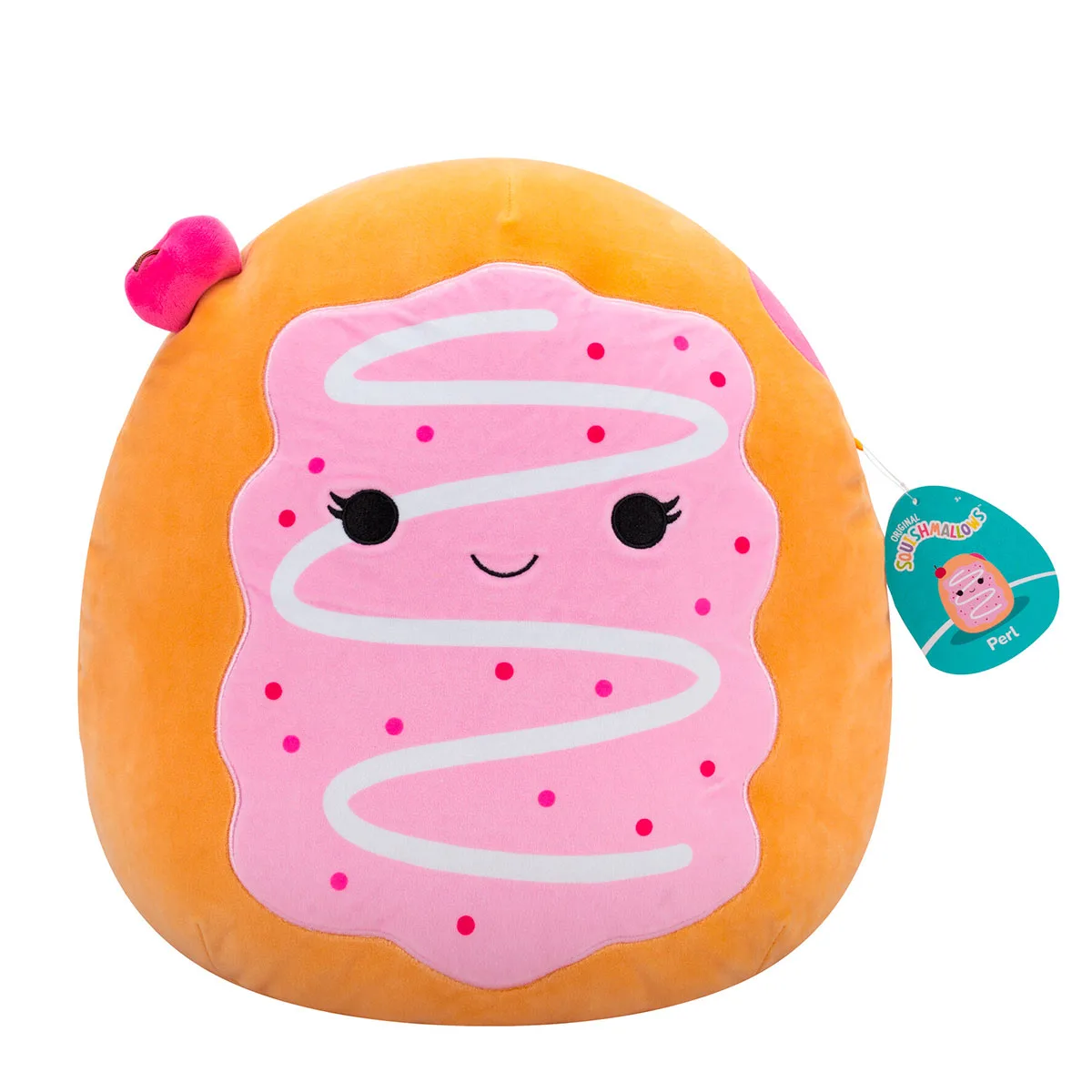 М'яка іграшка Squishmallows поліестер 36 см Вишневий пончик