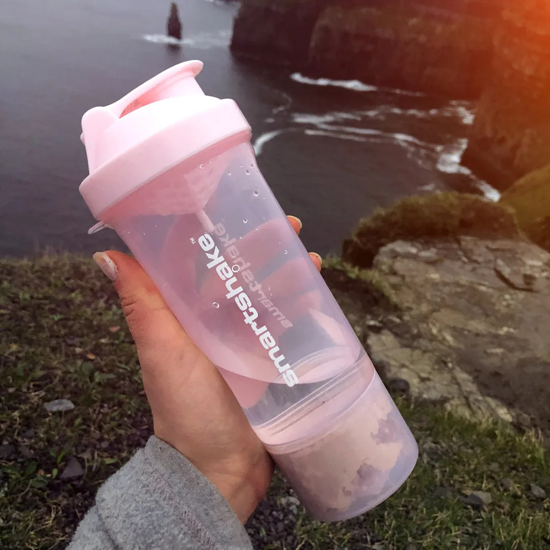 Шейкер спортивний SmartShake пластик 500 мл рожевий